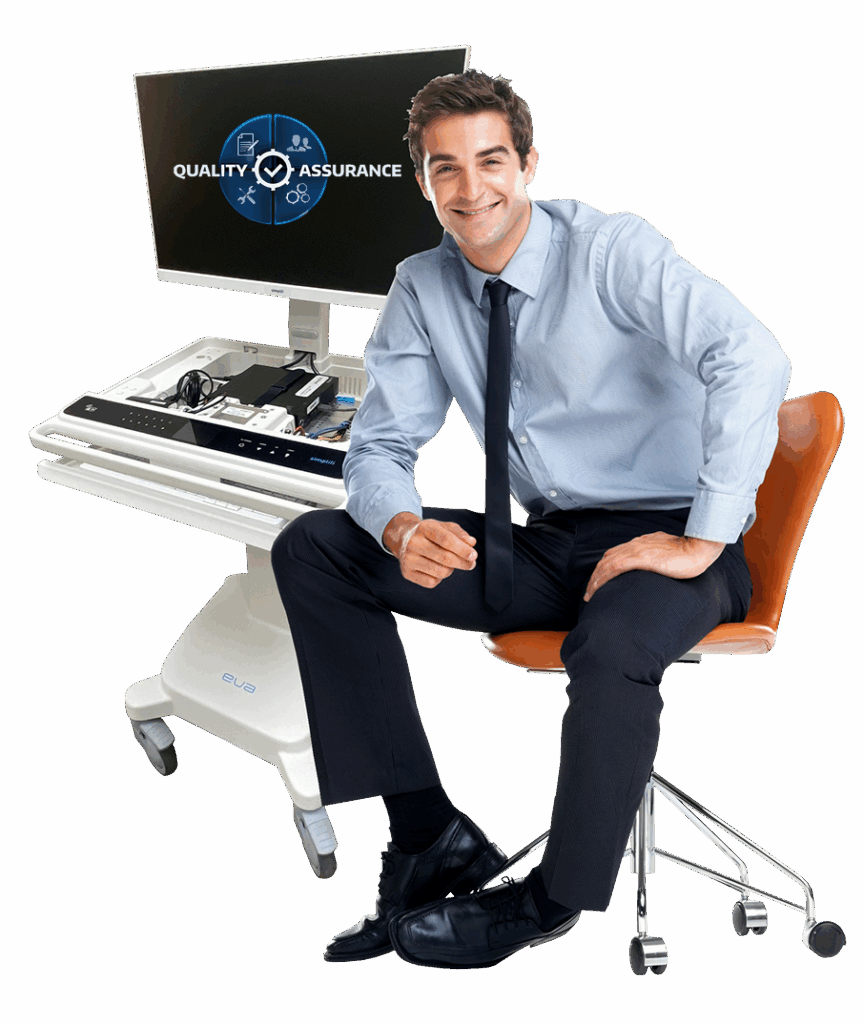 High quality medical workstation on wheels (WoW) with low IT maintenance.