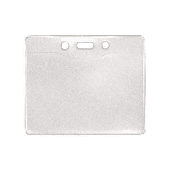 Vinyl ID Badge Card Holder - Top Load - Open Pocket