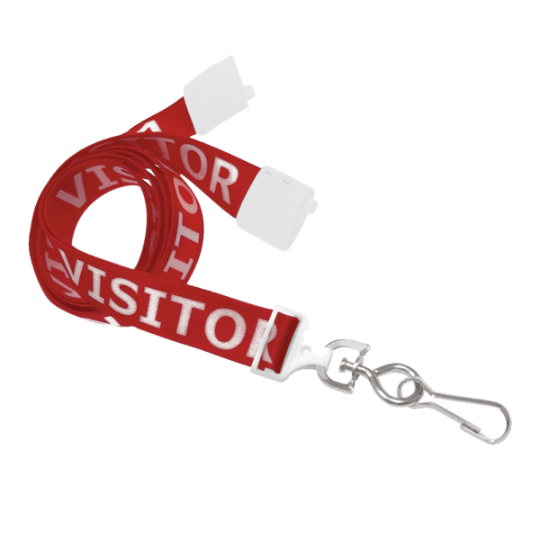 Flat Break Away Visitor Lanyard w/Swivel Hook