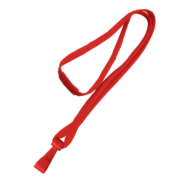 Flat Break Away Lanyard, Bead Finish Twist Free Wide Plastic Hook