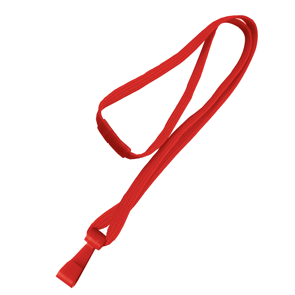 Flat Break Away Lanyard with Twist Free Wide Plastic Hook