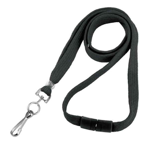 Flat Break Away Lanyard, Bead Finish & Swivel Hook