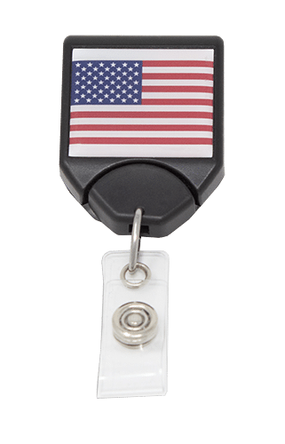 American Flag ID Badge Reel
