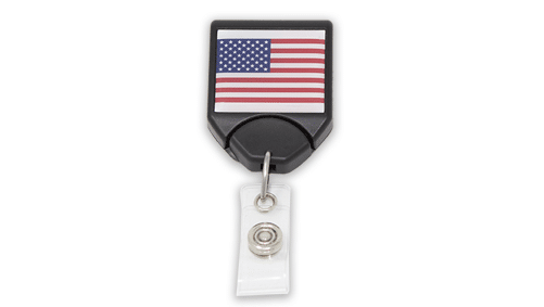 American Flag ID Badge Reel