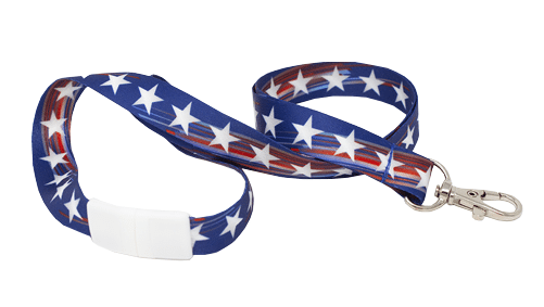 Flag Patriotic Lanyard