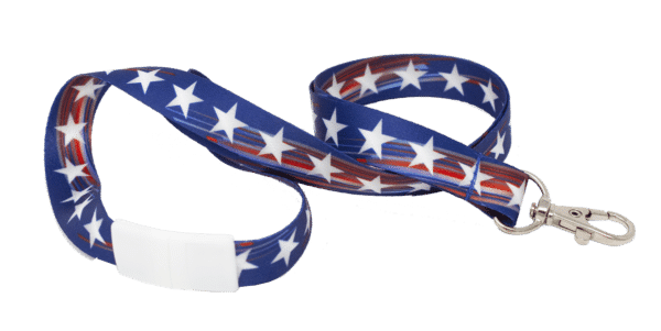 Patriotic Lanyard 5/8" - Stars & Stripes (100/pack)