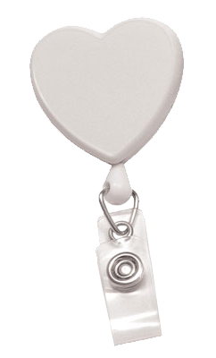 White Heart Shaped Badge Reel - Elliott Data Systems, Inc.