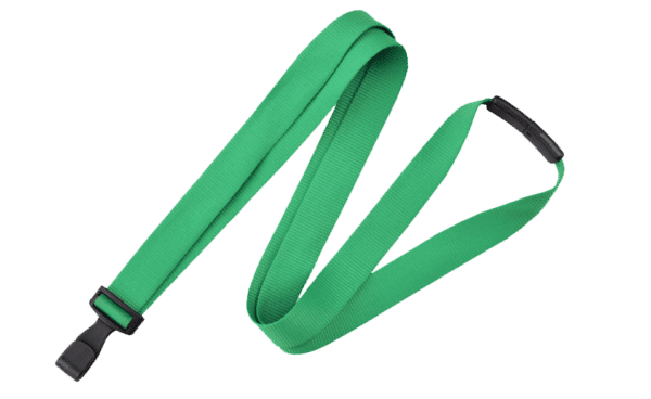 Flat Anti-Microbial Lanyard with Breakaway & "No-Twist" Wide Plastic Hook