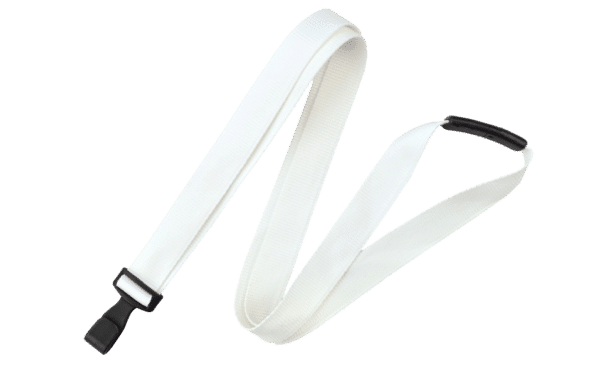 Flat Anti-Microbial Lanyard with Breakaway & "No-Twist" Wide Plastic Hook