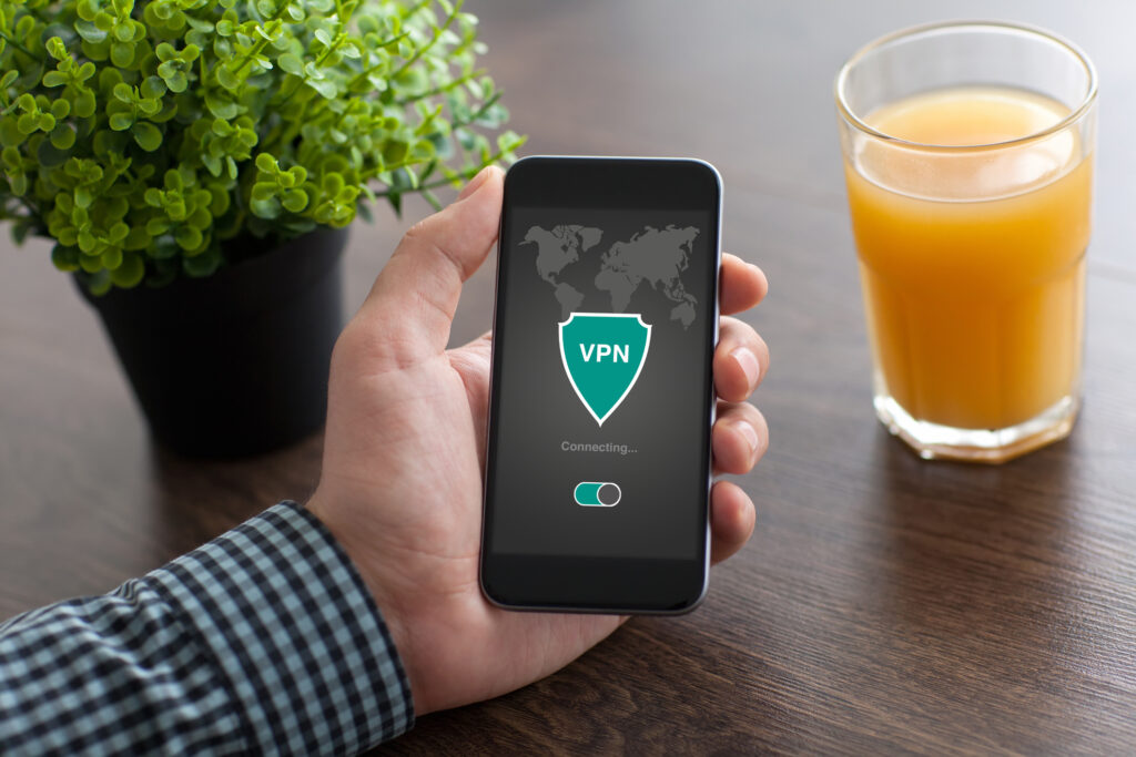 Phone displaying VPN security screen